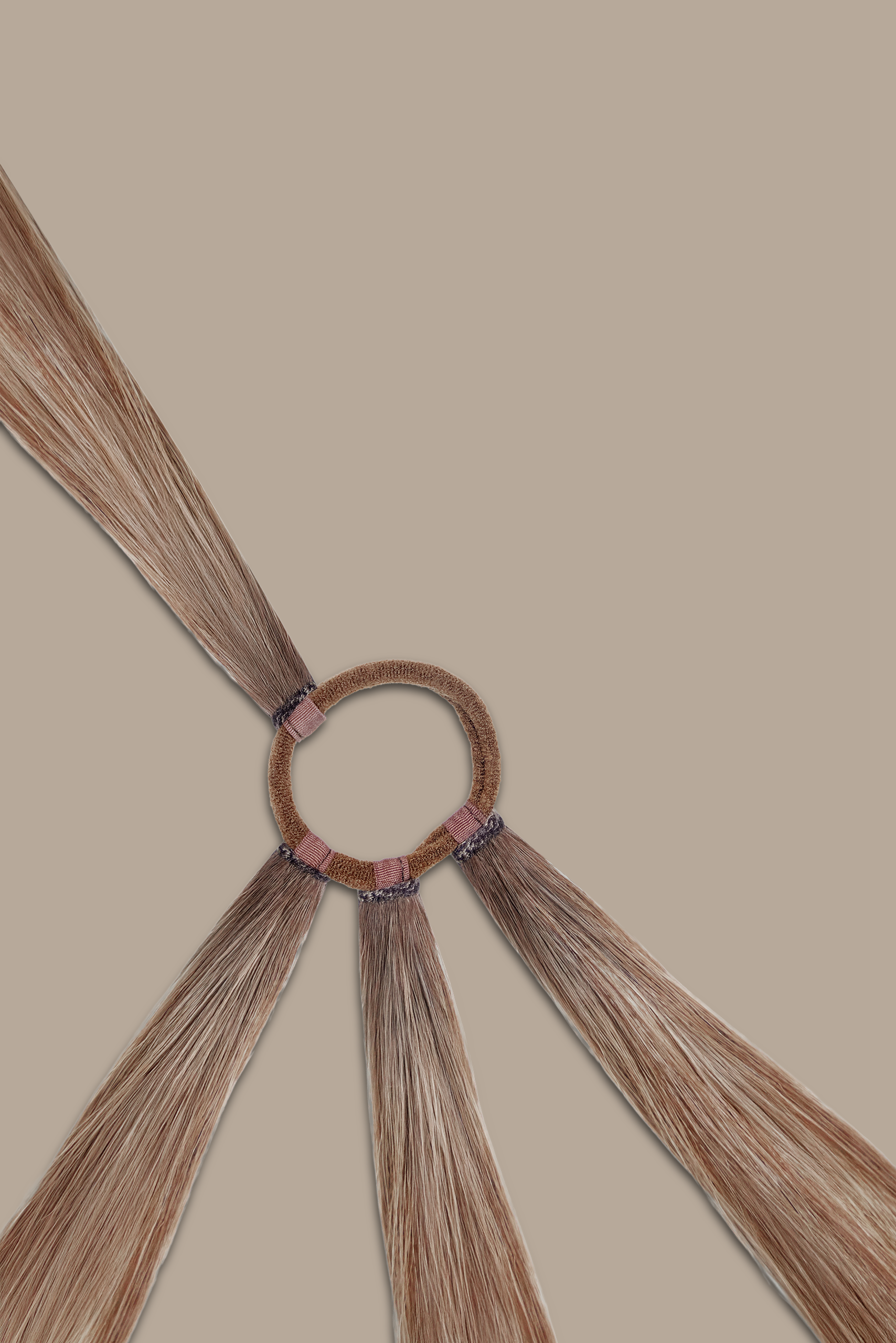 Braided Ponytail Beige